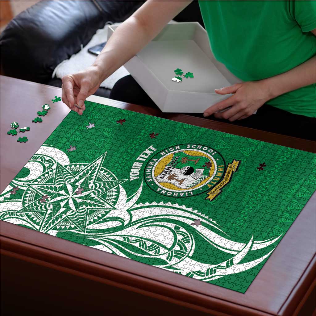 Personalised Liahona - Saineha High School Puzzle Tongan Ngatu Pattern LT14 - Polynesian Pride