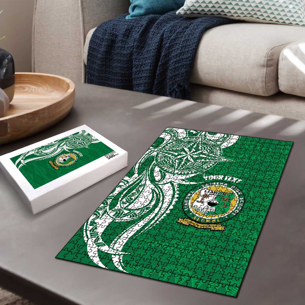 Personalised Liahona - Saineha High School Puzzle Tongan Ngatu Pattern LT14 - Polynesian Pride