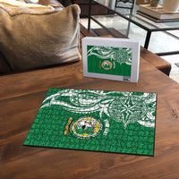Personalised Liahona - Saineha High School Puzzle Tongan Ngatu Pattern LT14 - Polynesian Pride