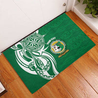 Personalised Liahona - Saineha High School Rubber Doormat Tongan Ngatu Pattern LT14 - Polynesian Pride