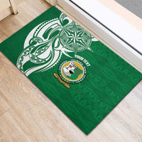 Personalised Liahona - Saineha High School Rubber Doormat Tongan Ngatu Pattern LT14 - Polynesian Pride