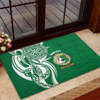 Personalised Liahona - Saineha High School Rubber Doormat Tongan Ngatu Pattern LT14 - Polynesian Pride