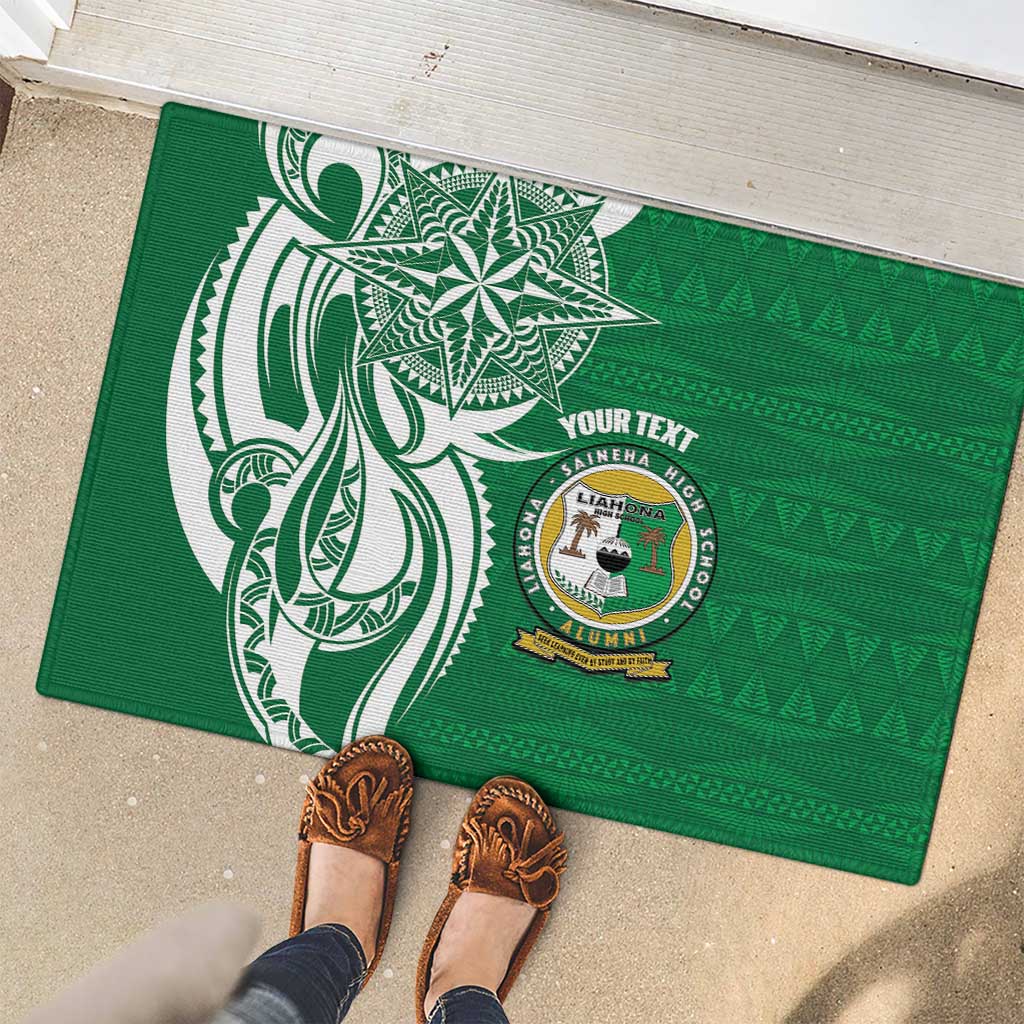 Personalised Liahona - Saineha High School Rubber Doormat Tongan Ngatu Pattern LT14 - Polynesian Pride