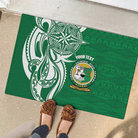 Personalised Liahona - Saineha High School Rubber Doormat Tongan Ngatu Pattern LT14 - Polynesian Pride