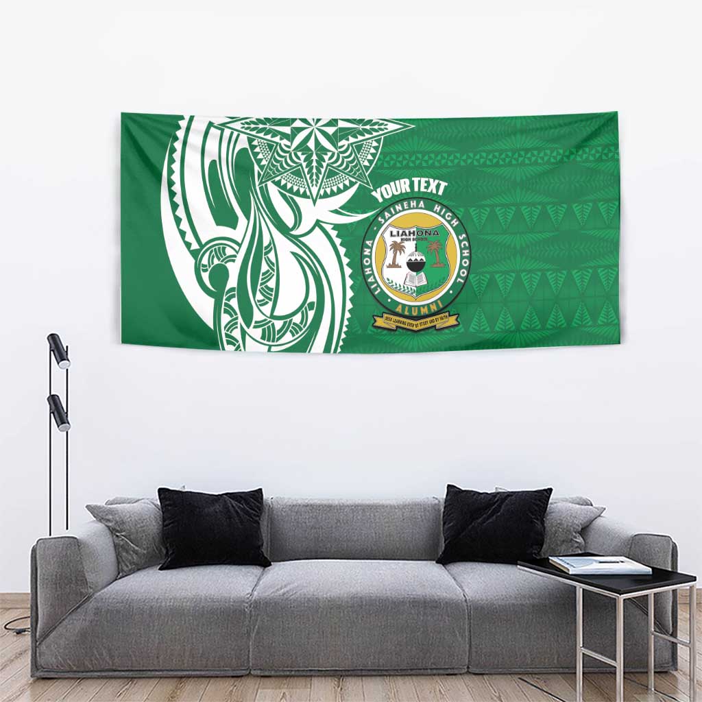 Personalised Liahona - Saineha High School Tapestry Tongan Ngatu Pattern LT14 - Polynesian Pride