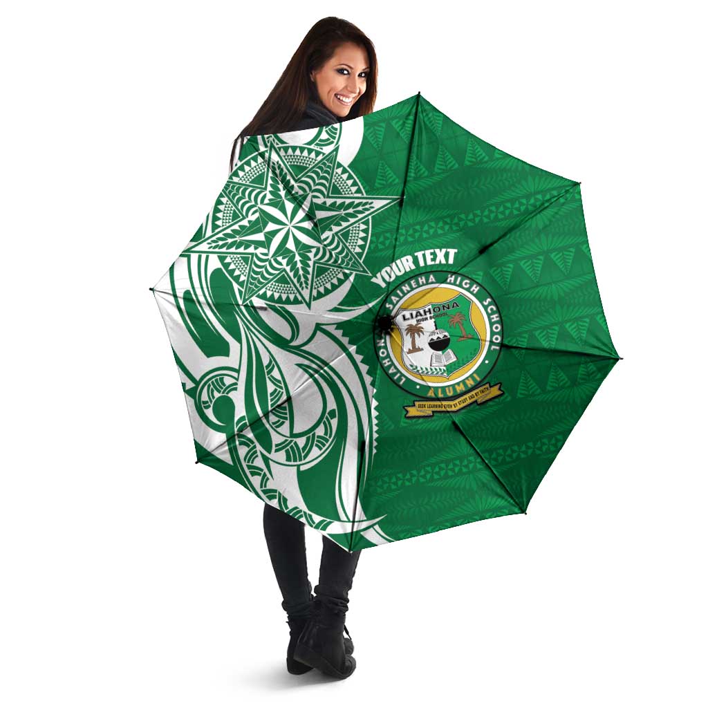 Personalised Liahona - Saineha High School Umbrella Tongan Ngatu Pattern LT14 - Polynesian Pride