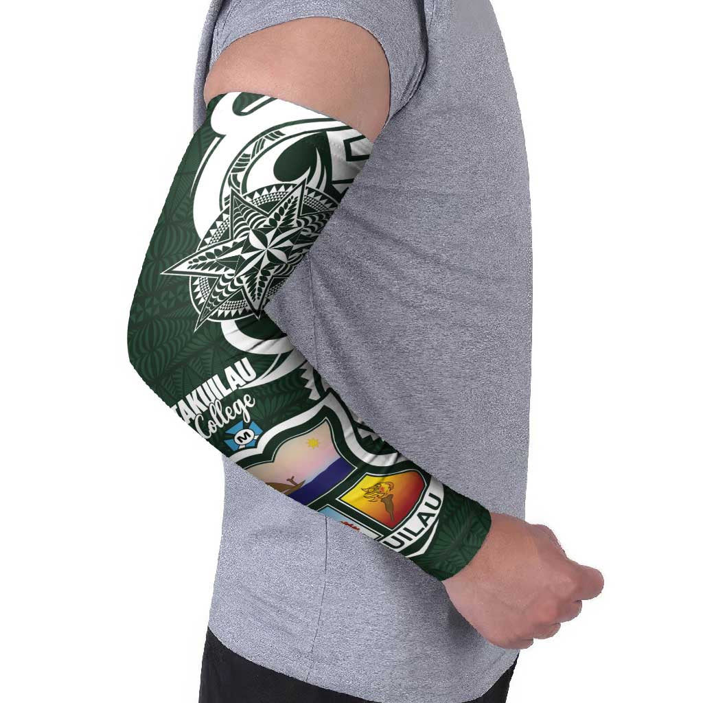 Personalised Tonga Takuilau College Arm Sleeves Est 1975 Tongan Ngatu Pattern LT14 - Polynesian Pride