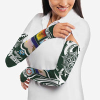 Personalised Tonga Takuilau College Arm Sleeves Est 1975 Tongan Ngatu Pattern LT14 - Polynesian Pride