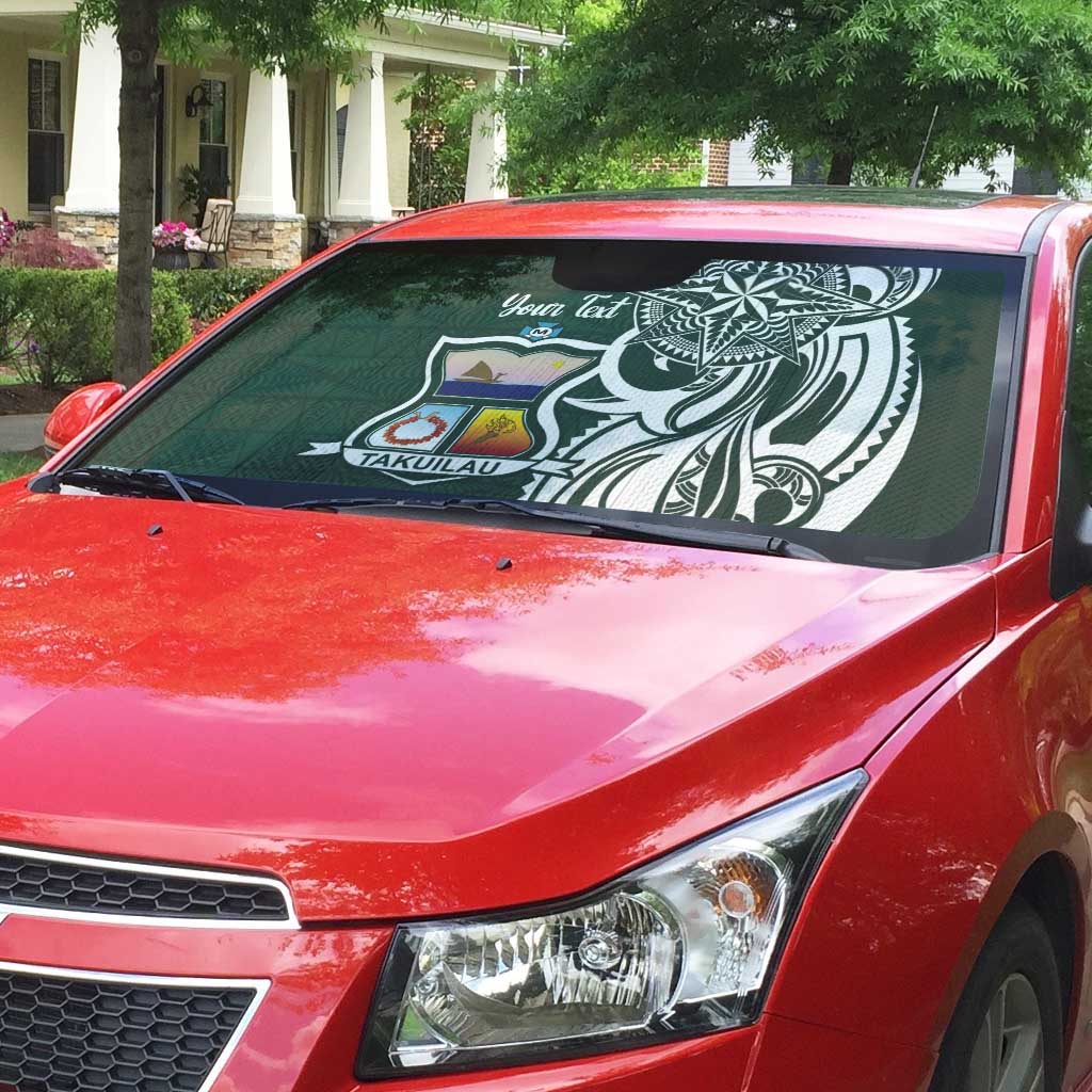 Personalised Tonga Takuilau College Auto Sun Shade Est 1975 Tongan Ngatu Pattern LT14 - Polynesian Pride