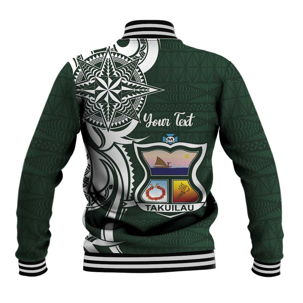 Personalised Tonga Takuilau College Baseball Jacket Est 1975 Tongan Ngatu Pattern LT14 - Polynesian Pride