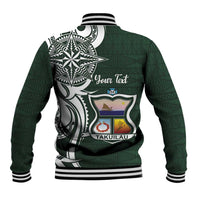 Personalised Tonga Takuilau College Baseball Jacket Est 1975 Tongan Ngatu Pattern LT14 - Polynesian Pride