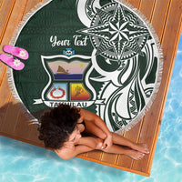 Personalised Tonga Takuilau College Beach Blanket Est 1975 Tongan Ngatu Pattern LT14 - Polynesian Pride
