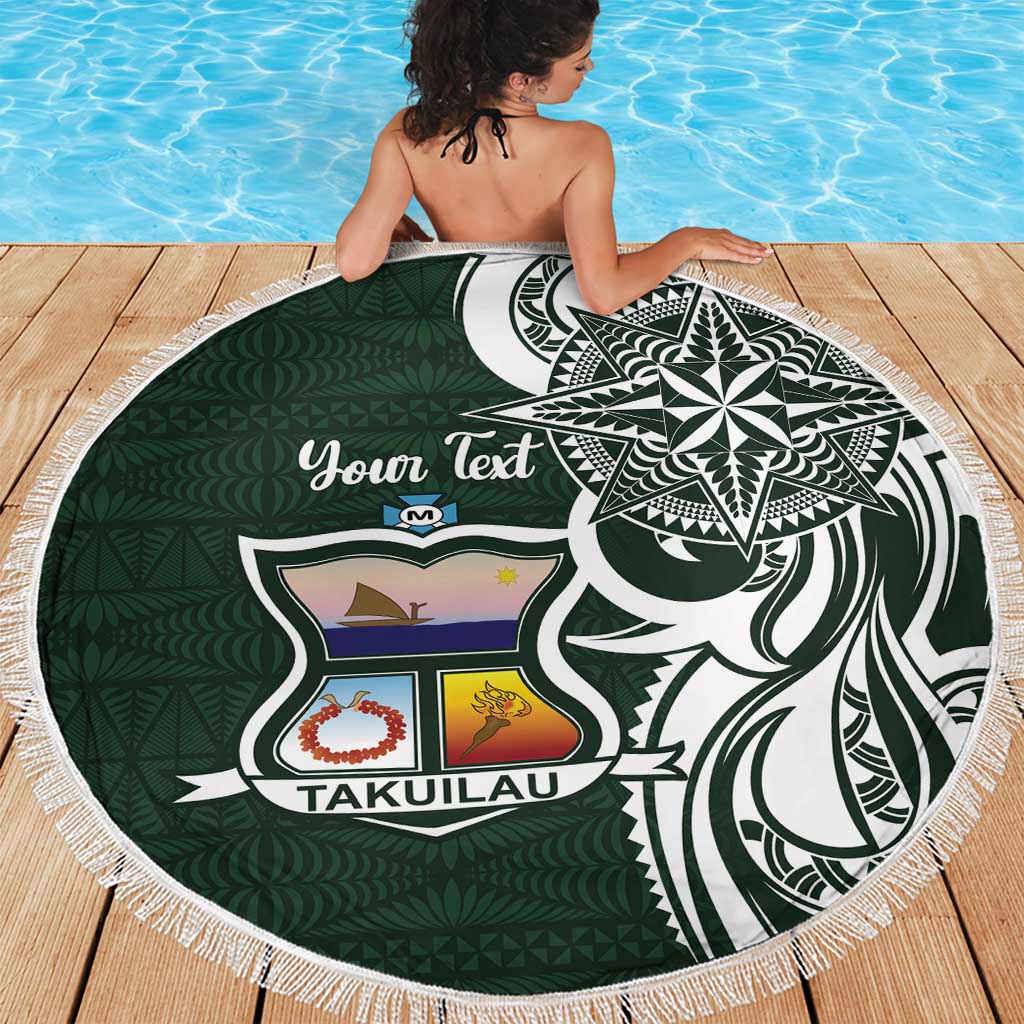 Personalised Tonga Takuilau College Beach Blanket Est 1975 Tongan Ngatu Pattern LT14 - Polynesian Pride