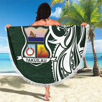 Personalised Tonga Takuilau College Beach Blanket Est 1975 Tongan Ngatu Pattern LT14 - Polynesian Pride