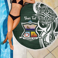 Personalised Tonga Takuilau College Beach Blanket Est 1975 Tongan Ngatu Pattern LT14 - Polynesian Pride