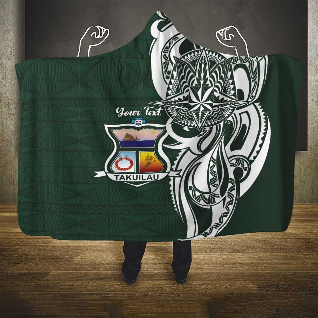 Personalised Tonga Takuilau College Hooded Blanket Est 1975 Tongan Ngatu Pattern LT14 - Polynesian Pride