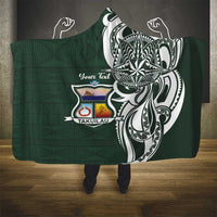Personalised Tonga Takuilau College Hooded Blanket Est 1975 Tongan Ngatu Pattern LT14 - Polynesian Pride