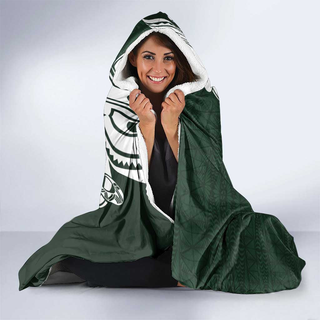 Personalised Tonga Takuilau College Hooded Blanket Est 1975 Tongan Ngatu Pattern LT14 - Polynesian Pride