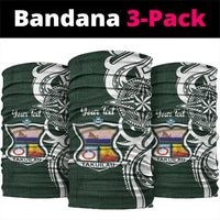 Personalised Tonga Takuilau College Neck Gaiter Est 1975 Tongan Ngatu Pattern LT14 package One Size: 25*50cm Green - Polynesian Pride