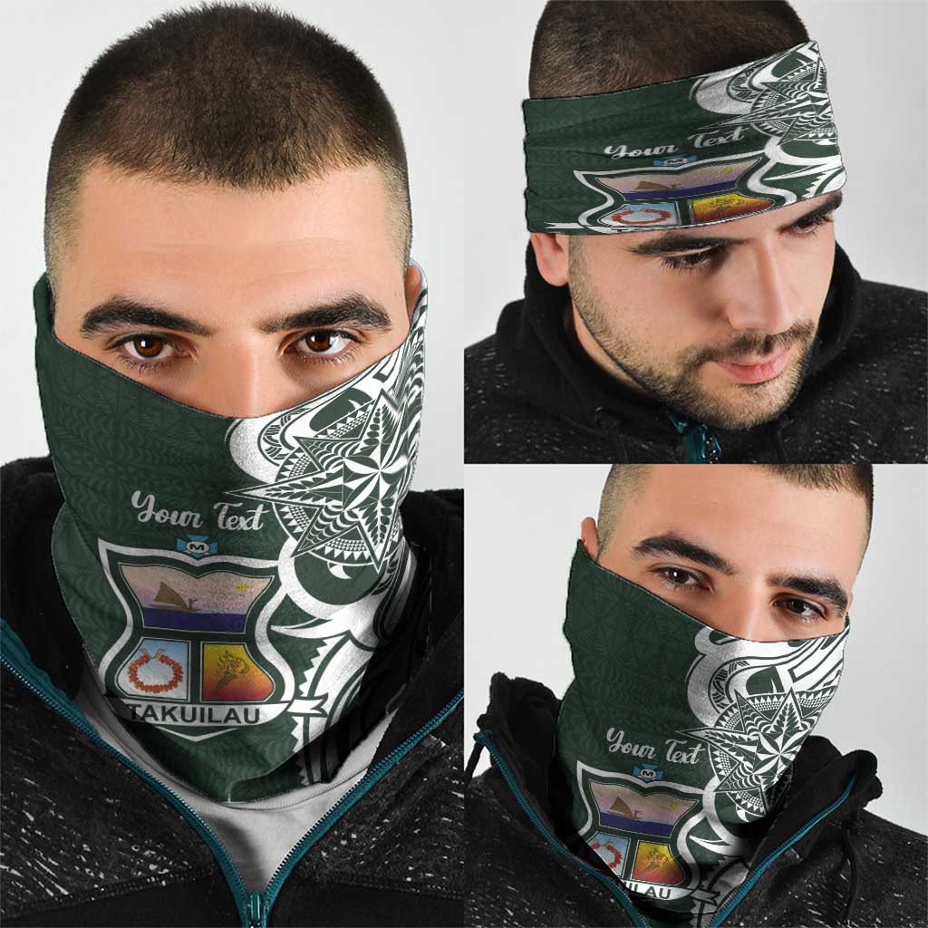 Personalised Tonga Takuilau College Neck Gaiter Est 1975 Tongan Ngatu Pattern LT14 - Polynesian Pride