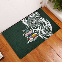 Personalised Tonga Takuilau College Rubber Doormat Est 1975 Tongan Ngatu Pattern LT14 - Polynesian Pride