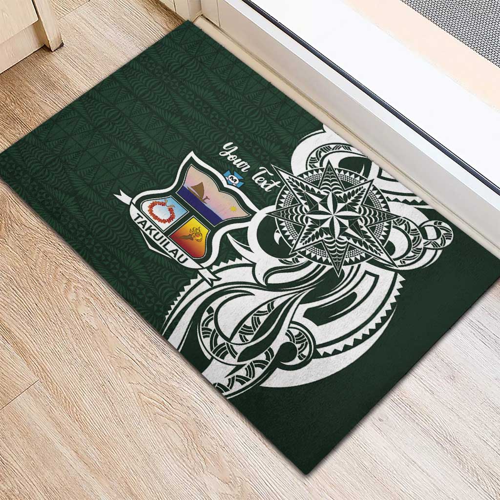 Personalised Tonga Takuilau College Rubber Doormat Est 1975 Tongan Ngatu Pattern LT14 - Polynesian Pride