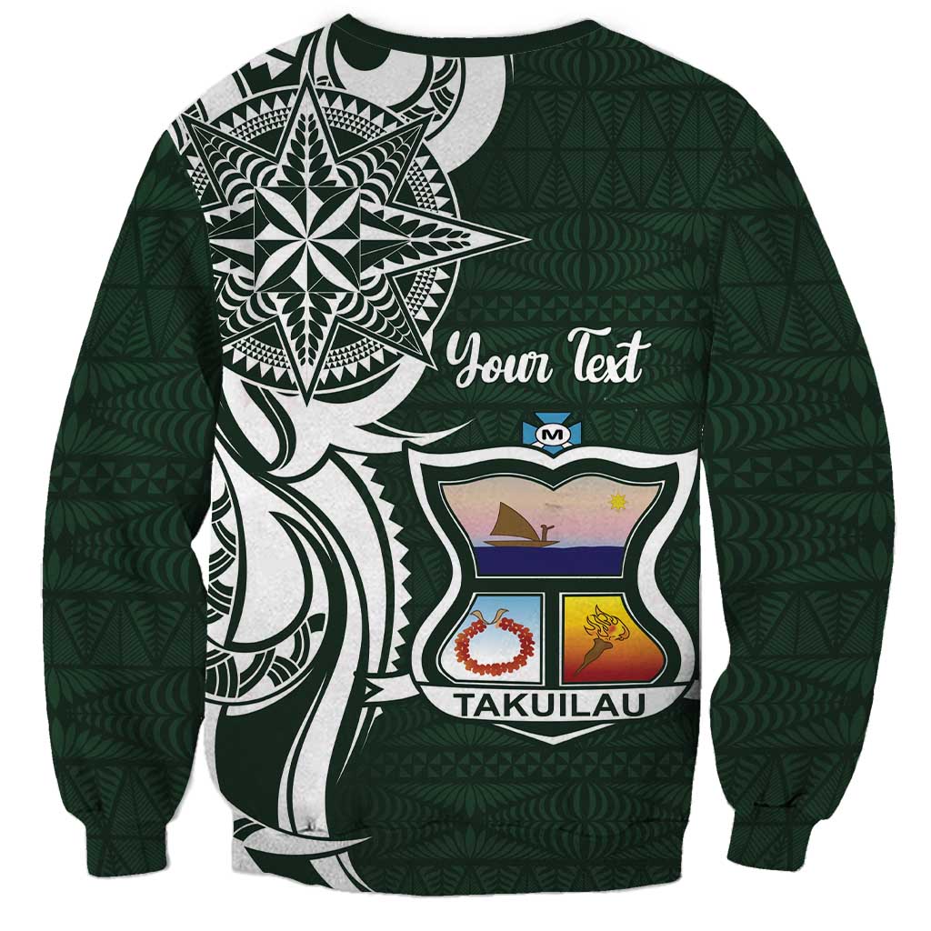 Personalised Tonga Takuilau College Sweatshirt Est 1975 Tongan Ngatu Pattern LT14 - Polynesian Pride