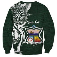 Personalised Tonga Takuilau College Sweatshirt Est 1975 Tongan Ngatu Pattern LT14 - Polynesian Pride