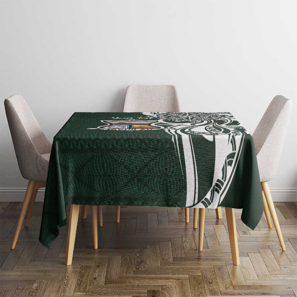 Personalised Tonga Takuilau College Tablecloth Est 1975 Tongan Ngatu Pattern LT14 - Polynesian Pride