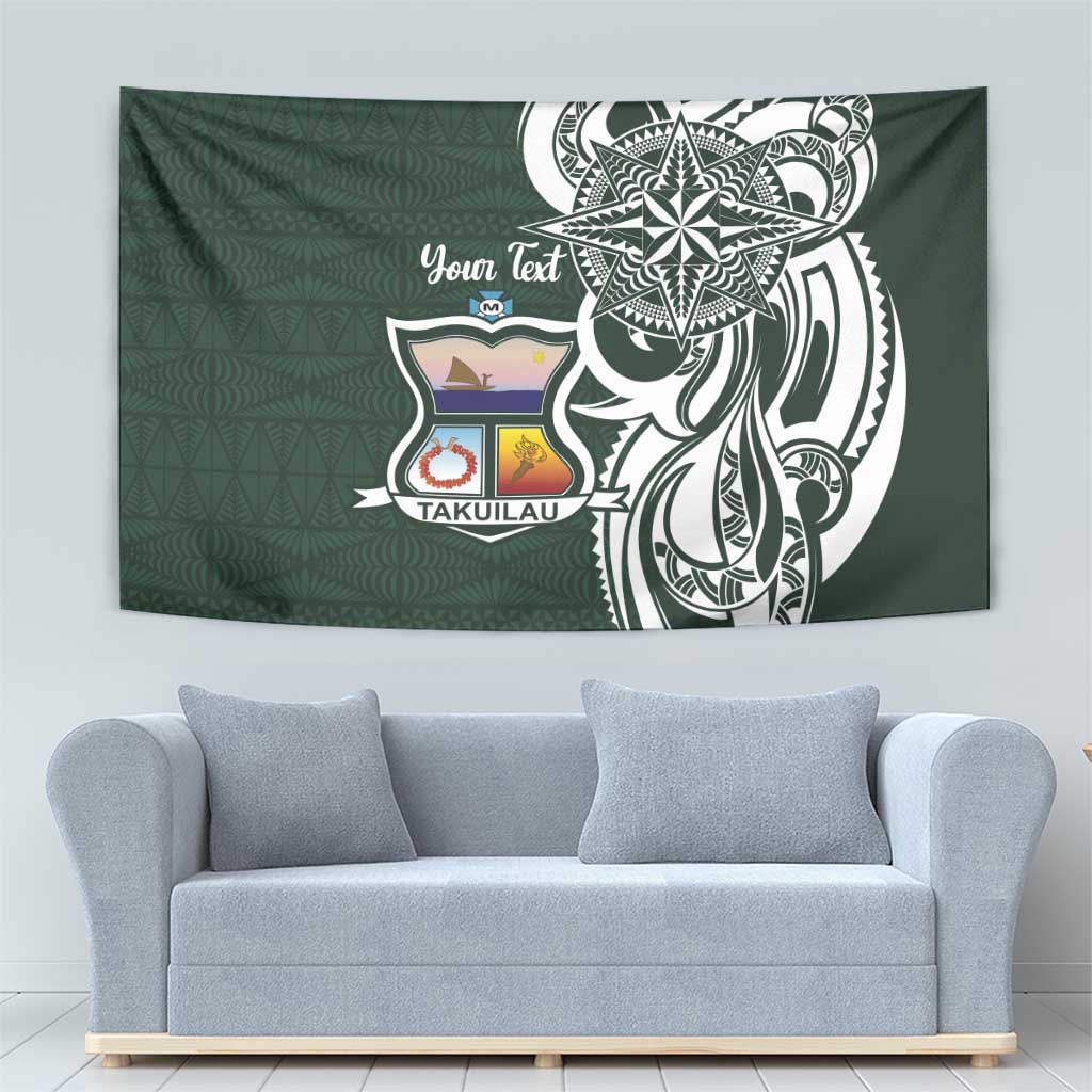 Personalised Tonga Takuilau College Tapestry Est 1975 Tongan Ngatu Pattern LT14 - Polynesian Pride