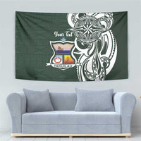 Personalised Tonga Takuilau College Tapestry Est 1975 Tongan Ngatu Pattern LT14 - Polynesian Pride