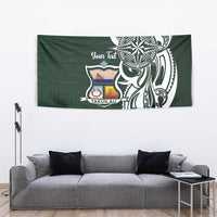 Personalised Tonga Takuilau College Tapestry Est 1975 Tongan Ngatu Pattern LT14 - Polynesian Pride