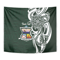 Personalised Tonga Takuilau College Tapestry Est 1975 Tongan Ngatu Pattern LT14 - Polynesian Pride