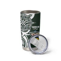 Personalised Tonga Takuilau College Tumbler Cup Est 1975 Tongan Ngatu Pattern LT14 - Polynesian Pride
