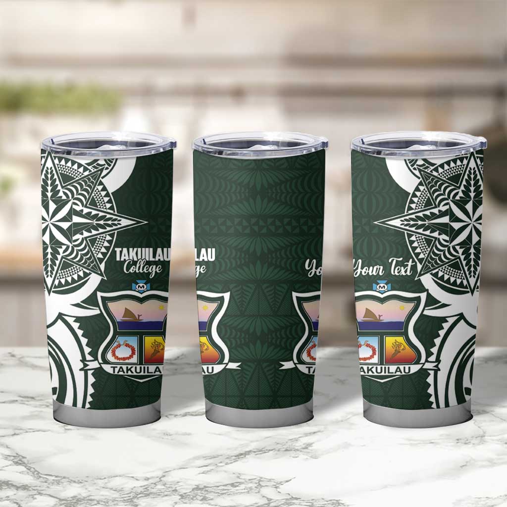 Personalised Tonga Takuilau College Tumbler Cup Est 1975 Tongan Ngatu Pattern LT14 - Polynesian Pride