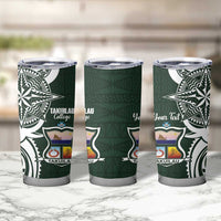 Personalised Tonga Takuilau College Tumbler Cup Est 1975 Tongan Ngatu Pattern LT14 - Polynesian Pride