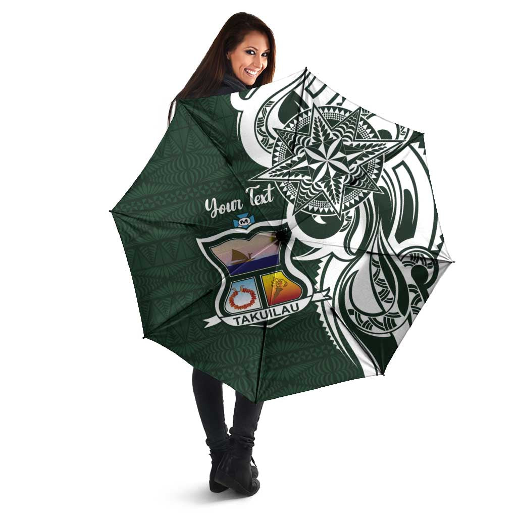 Personalised Tonga Takuilau College Umbrella Est 1975 Tongan Ngatu Pattern LT14 - Polynesian Pride