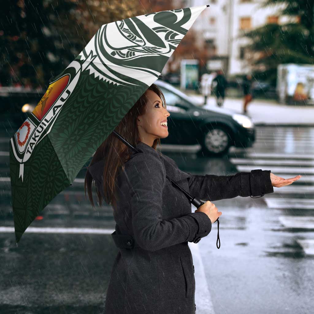 Personalised Tonga Takuilau College Umbrella Est 1975 Tongan Ngatu Pattern LT14 - Polynesian Pride