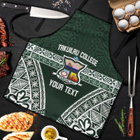Personalised Tonga Takuilau College Apron 50th Anniversary Ngatu Kupesi LT14 Green - Polynesian Pride