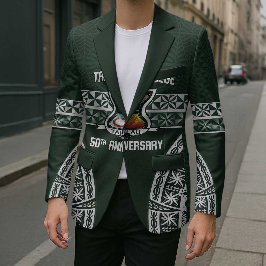 Personalised Tonga Takuilau College Blazer 50th Anniversary Ngatu Kupesi LT14 - Polynesian Pride