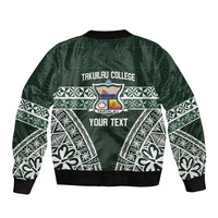 Personalised Tonga Takuilau College Bomber Jacket 50th Anniversary Ngatu Kupesi LT14 - Polynesian Pride