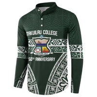Personalised Tonga Takuilau College Button Sweatshirt 50th Anniversary Ngatu Kupesi LT14 - Polynesian Pride