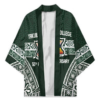 Personalised Tonga Takuilau College Kimono 50th Anniversary Ngatu Kupesi LT14 Unisex Green - Polynesian Pride
