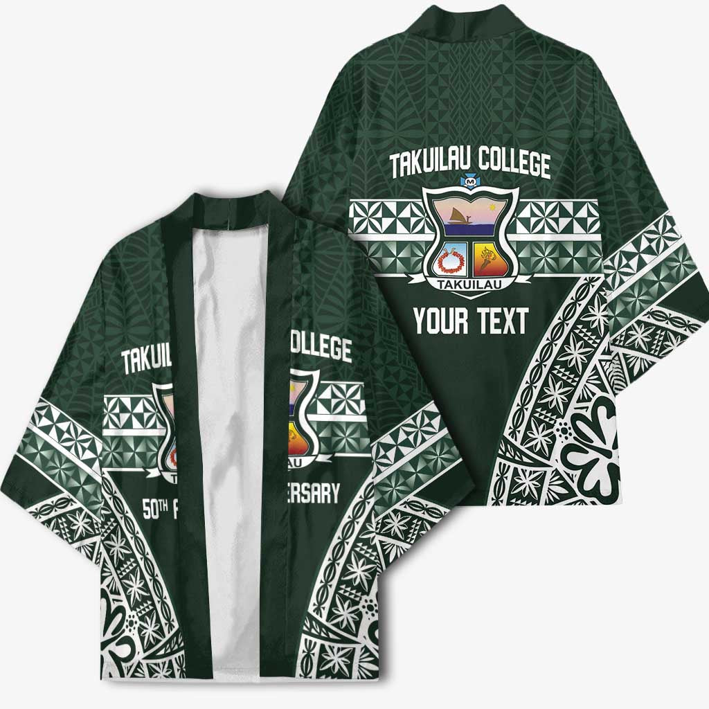 Personalised Tonga Takuilau College Kimono 50th Anniversary Ngatu Kupesi LT14 - Polynesian Pride