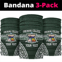 Personalised Tonga Takuilau College Neck Gaiter 50th Anniversary Ngatu Kupesi LT14 package One Size: 25*50cm Green - Polynesian Pride