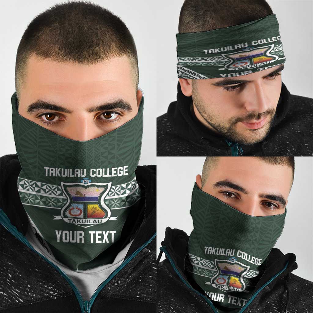 Personalised Tonga Takuilau College Neck Gaiter 50th Anniversary Ngatu Kupesi LT14 - Polynesian Pride