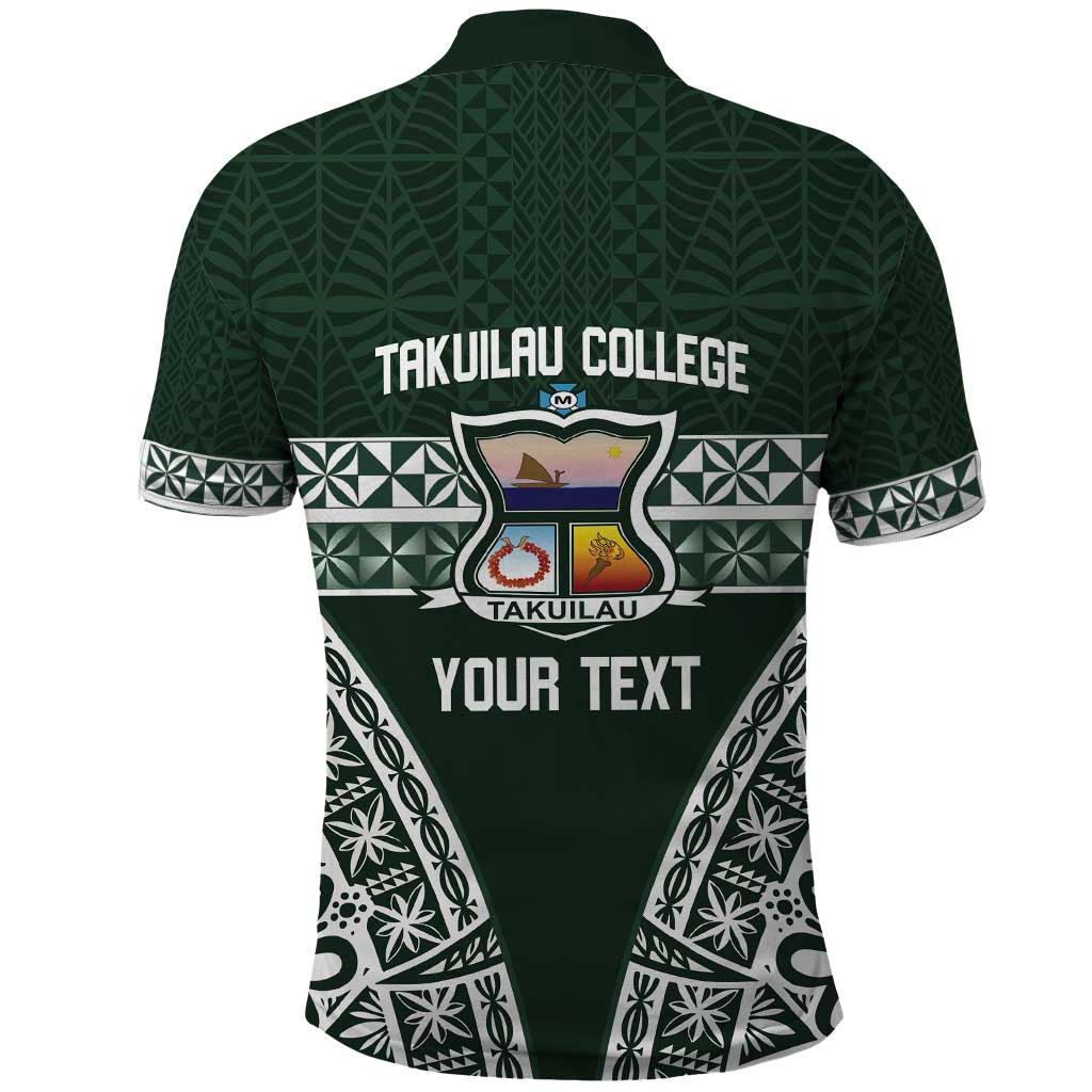 Personalised Tonga Takuilau College Polo Shirt 50th Anniversary Ngatu Kupesi LT14 - Polynesian Pride