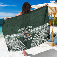 Personalised Tonga Takuilau College Sarong 50th Anniversary Ngatu Kupesi LT14 One Size 44 x 66 inches Green - Polynesian Pride