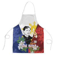 Philippines Rizal Day Apron Filipino Sampaguita Grunge Style LT14 Blue - Polynesian Pride