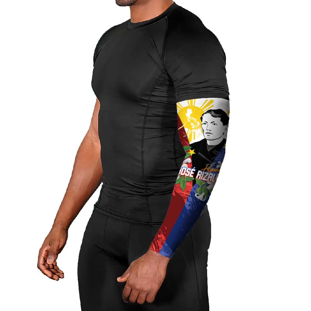 Philippines Rizal Day Arm Sleeves Filipino Sampaguita Grunge Style LT14 - Polynesian Pride